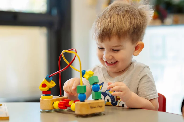 Kid playing educational games